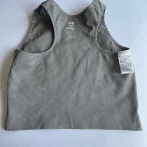 Seamless Sports Bralette Sage Green Cropped Active Fitness Tank Top